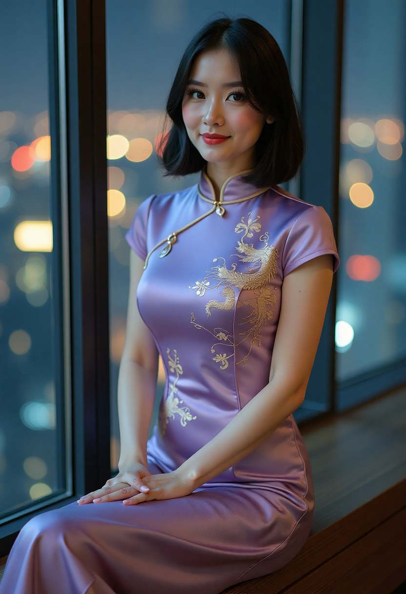 古装女子在庭前沉思