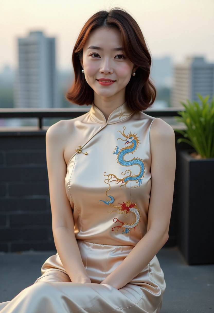 香炉与几枝兰花